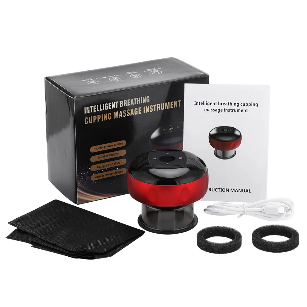 Smart Cupping Massager – Vacuum Suction with Infrared Heating & Red Light Therapy