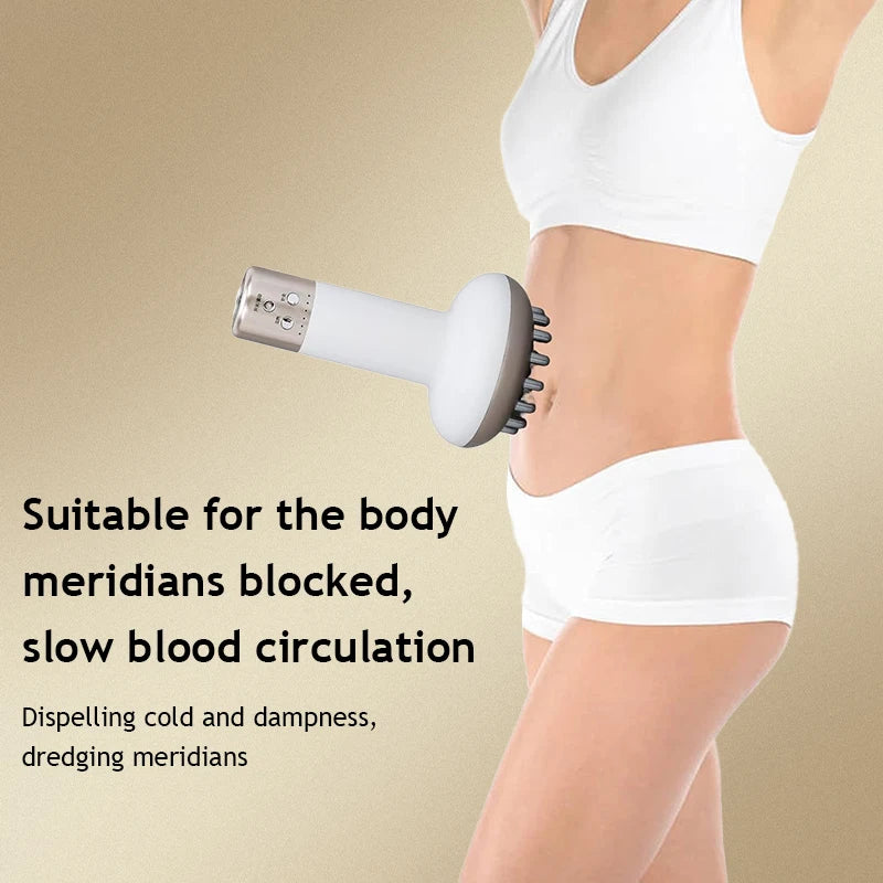 Electric Meridian Brush – Microcurrent & Red Light Body Massager for Slimming & Cellulite Relief
